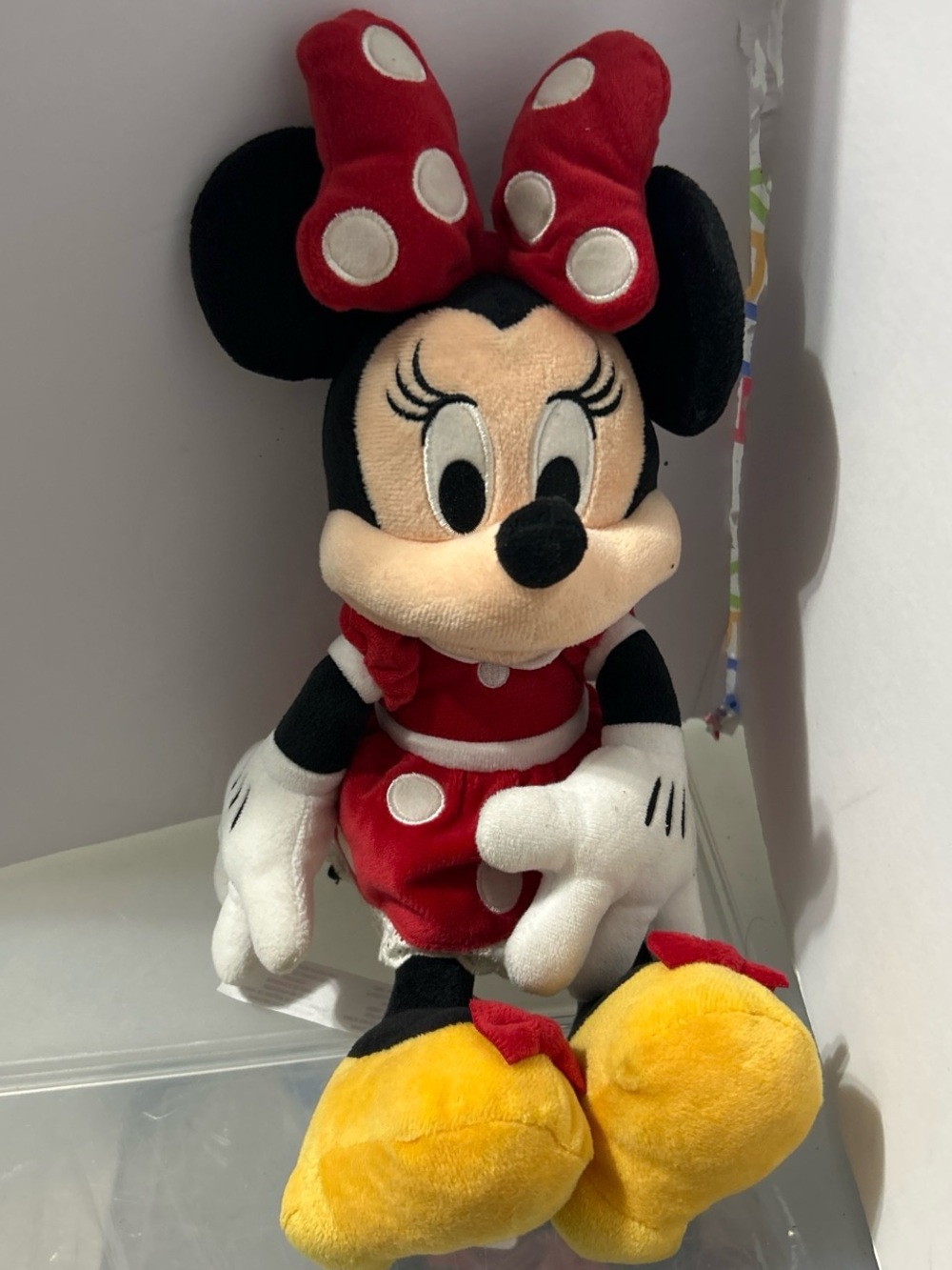 Disney Minnie Mouse Plush - Red Bow & Dress, Yellow Shoes